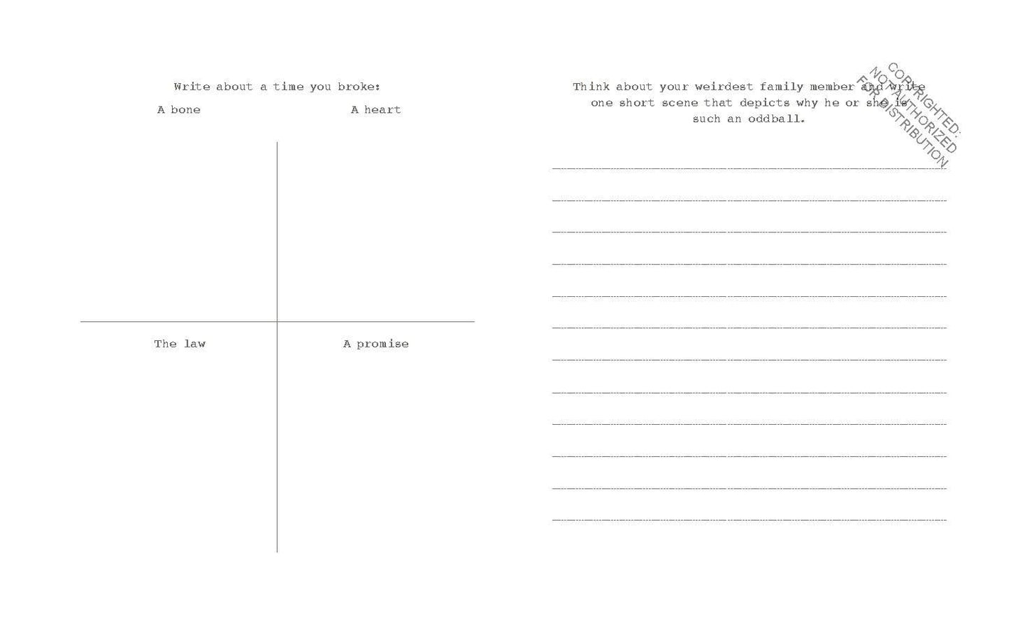 642 Tiny Things to Write About
