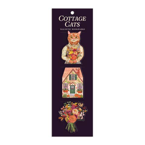 Cottage Cats Magnetic Bookmarks