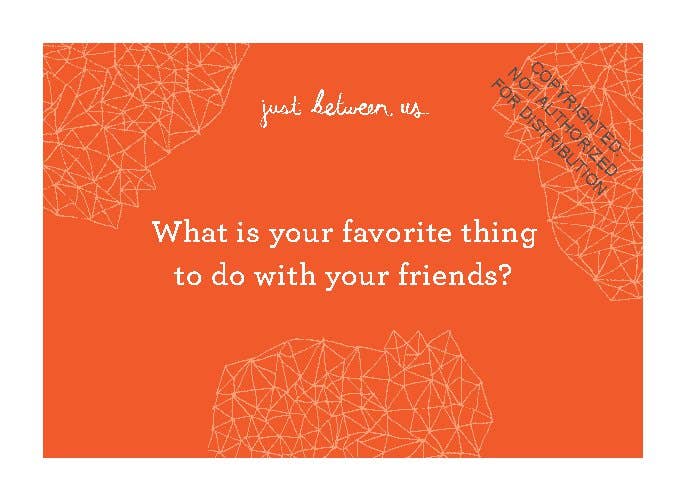 Just Between Us: Conversation Cards for the Whole Family