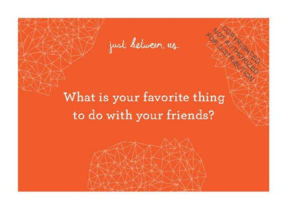 Just Between Us: Conversation Cards for the Whole Family