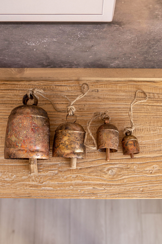 Vintage Inspired Iron Desert Bell Small Christmas Decor: Small