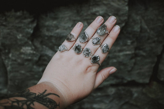 Manifest Raw Herkimer Diamond Ring