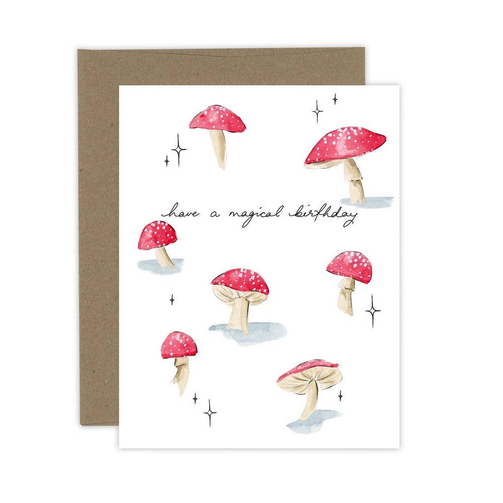 Magical Birthday Card | Red Mushroom: Kraft