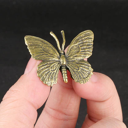 Brass Insect Butterfly Brass Ornaments Miniature Model: B