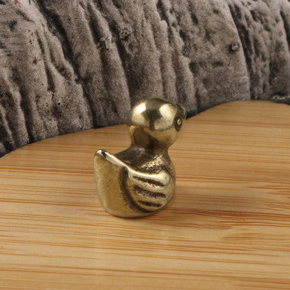 Brass Duck Ornaments Antique Bronze Crafts Miniature Model