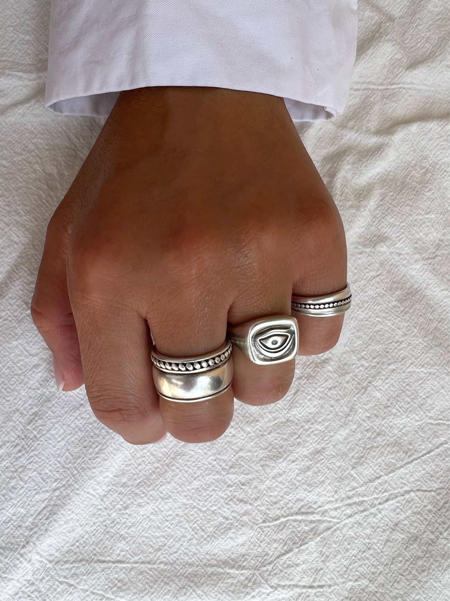 Silver Stackable Rings, Silver Band Rings, Wide Rings, Daint: 3
