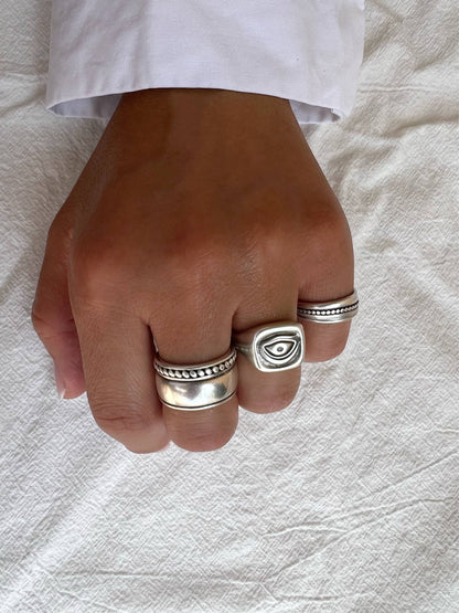Silver Stackable Rings, Silver Band Rings, Wide Rings, Daint: 3