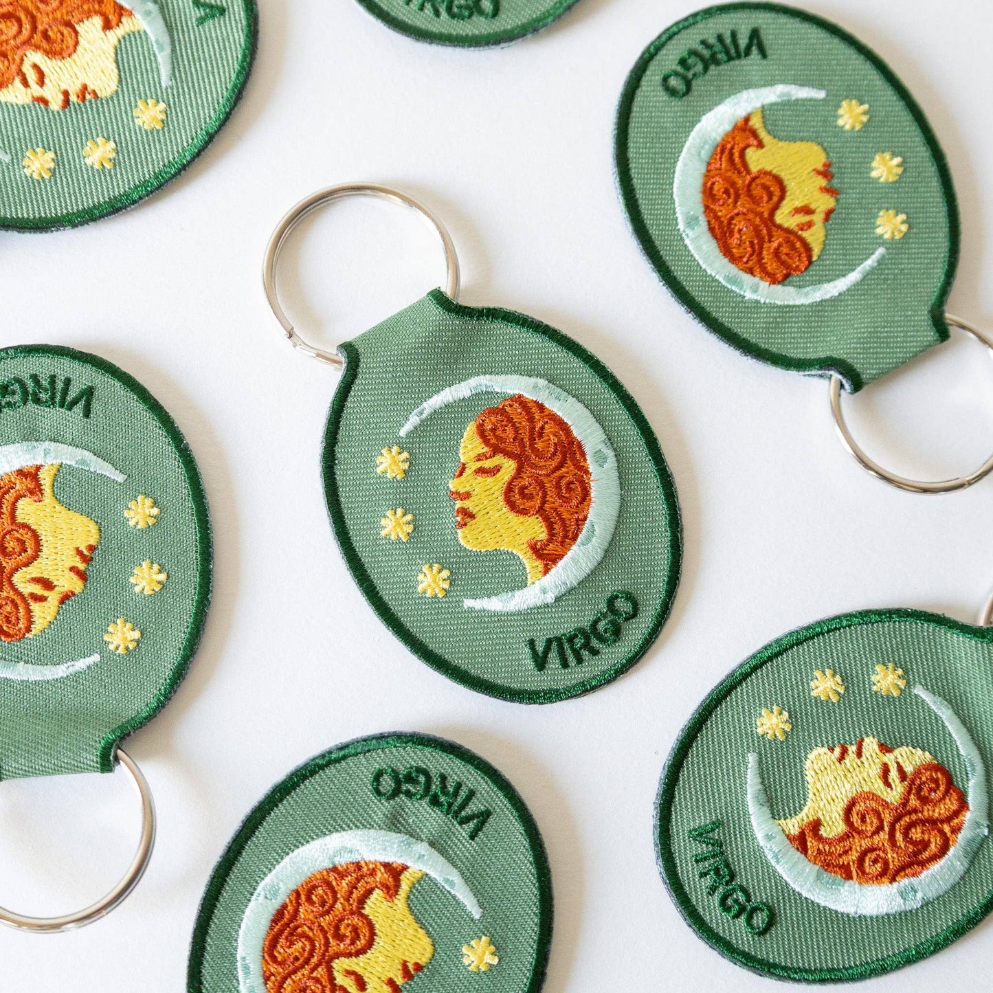 Virgo Embroidered Keychain