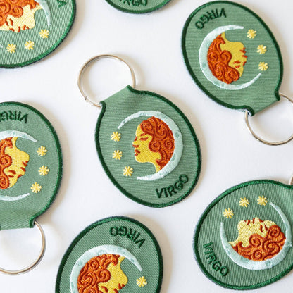 Virgo Embroidered Keychain