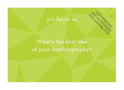 Just Between Us: Conversation Cards for the Whole Family