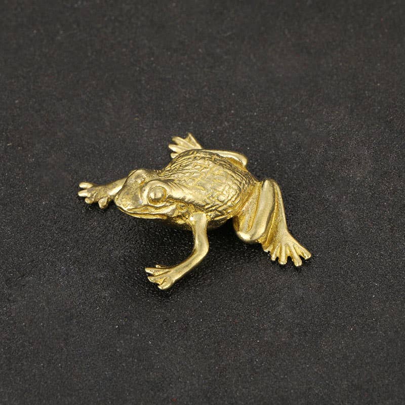 Brass Toad Artwork Ornament Miniature Model: A / Dark