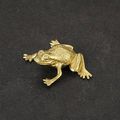 Brass Toad Artwork Ornament Miniature Model: A / Dark