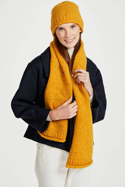 Sliabh Bawn Nepped Scarf - Yellow: One Size