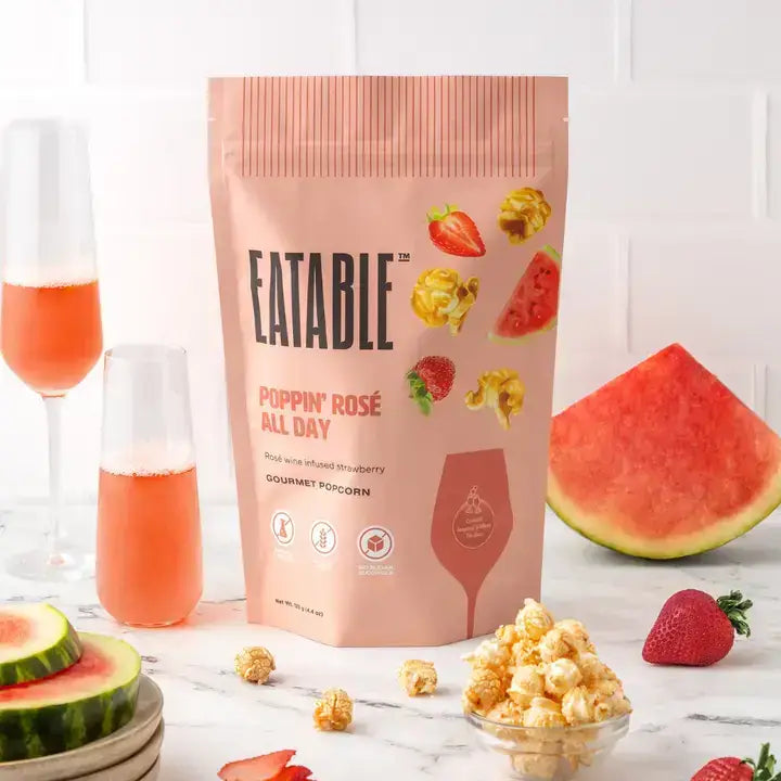 Poppin' Rosé All Day 🍷 Gourmet Caramel Popcorn