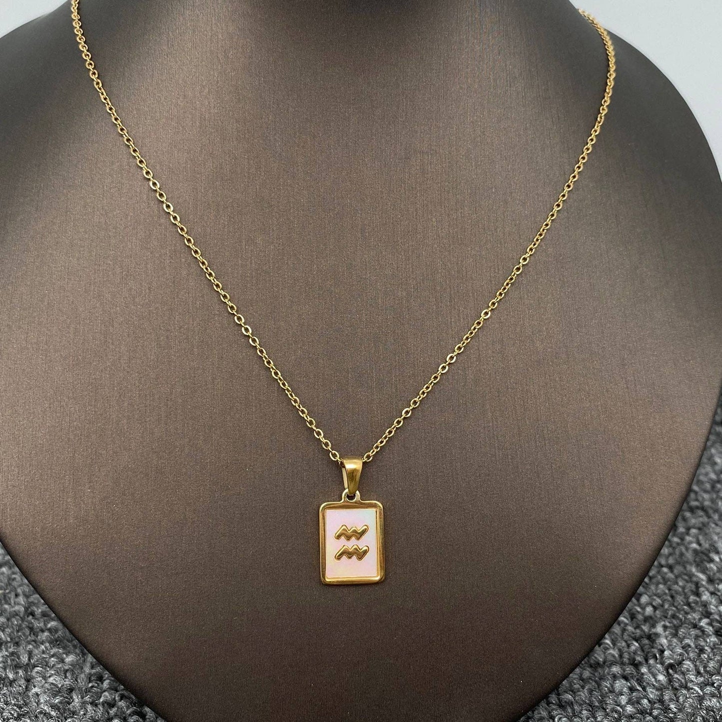 Zodiac  Square Necklace
