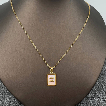 Zodiac  Square Necklace