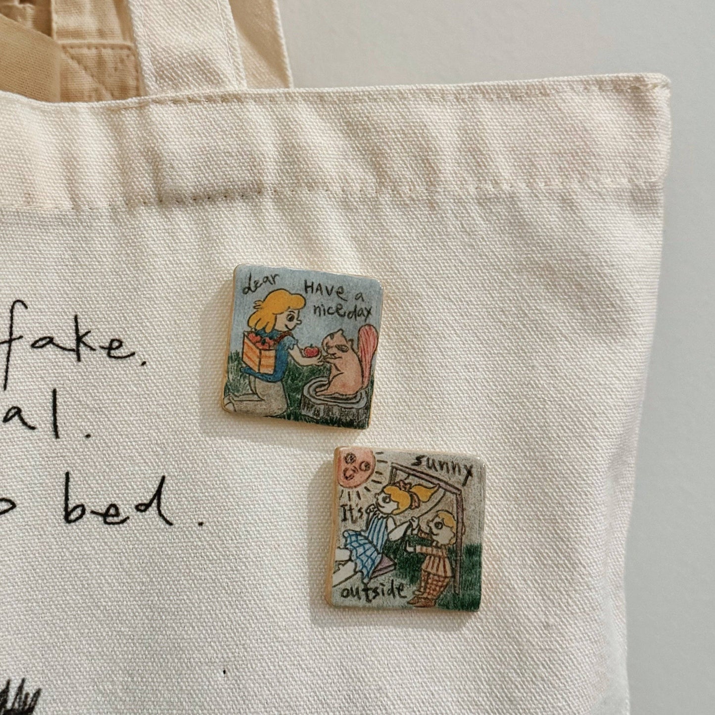 Handmade Clay Pins: We make a great pair