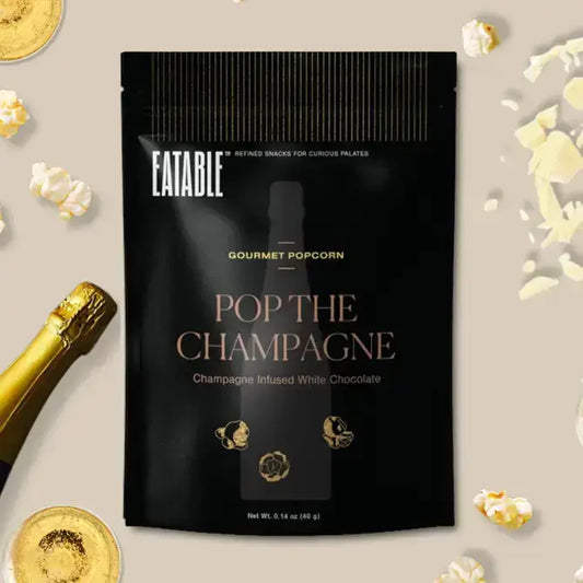 Mini Pop the Champagne 🍾 White Chocolate Popcorn: Canadian Packaging