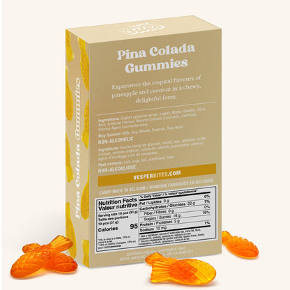 Pina Colada Gummies, Chewy Candies, Alcohol-Free