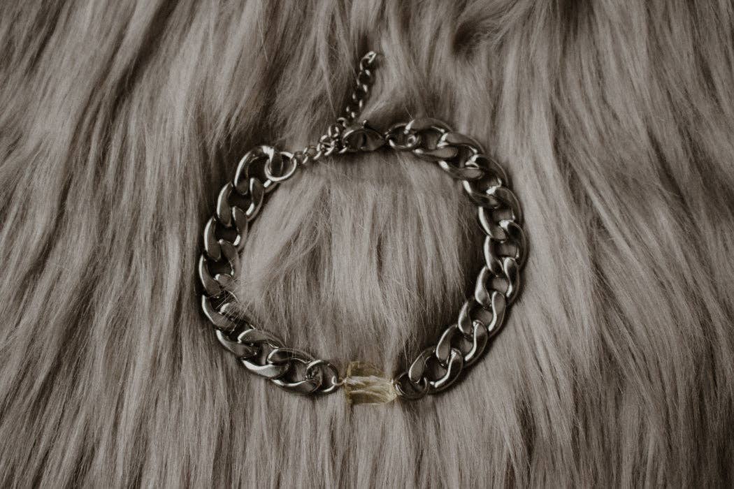 Citrine Magician Bracelet – Raw Crystal & Chunky Chain