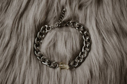 Citrine Magician Bracelet – Raw Crystal & Chunky Chain