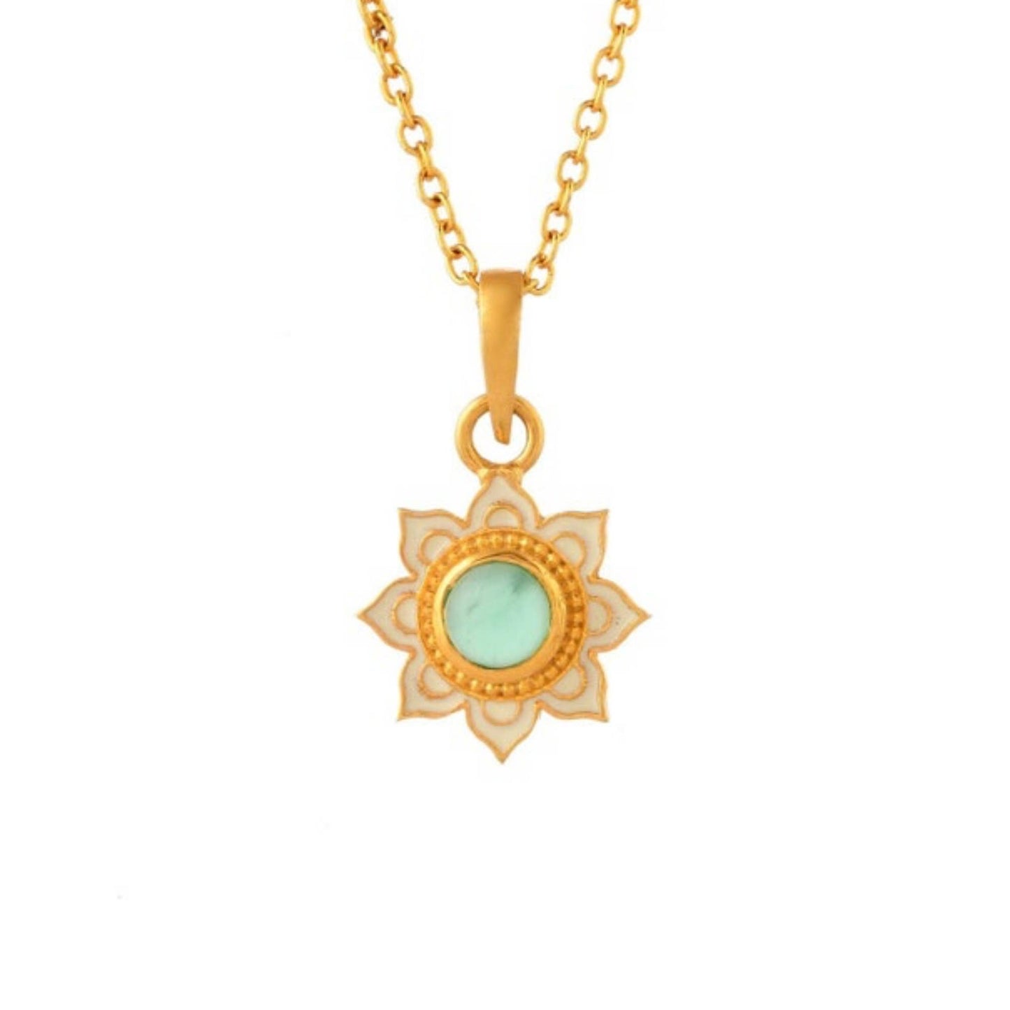 Sandstone Gold Plated Enamel Necklace