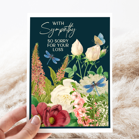 Sympathy Card. With Sympathy So Sorry For Your Loss.