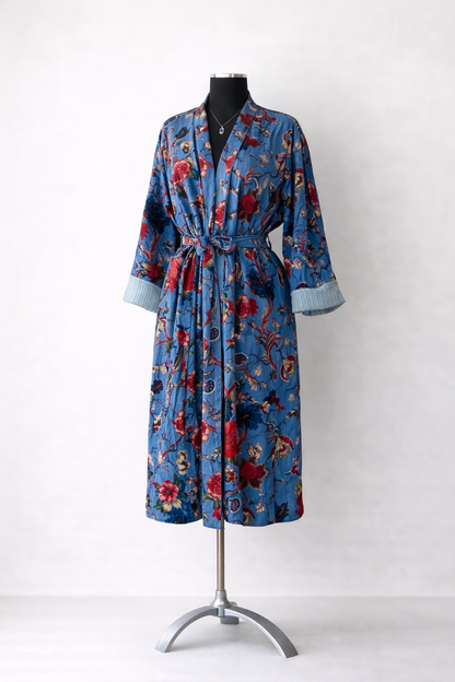 Floral Velvet Robe