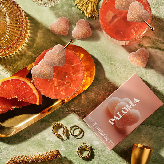 Paloma Heart Gummies, Chewy Candies, Alcohol-Free