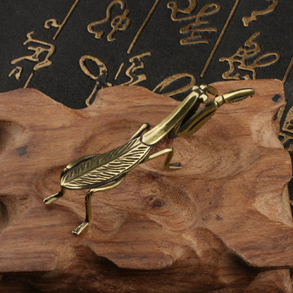 Praying Mantis Solid Copper Insect Ornament Miniature Model