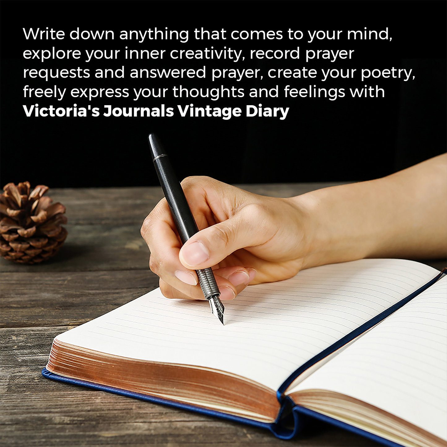 Vintage Classic Style Journal Vegan Leather - Celtic Green