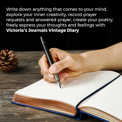 Vintage Classic Style Journal Vegan Leather - Celtic Green