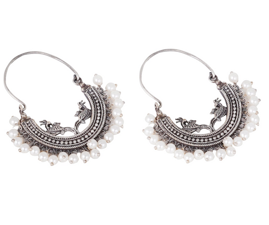 Oxidised Hoop Earrings