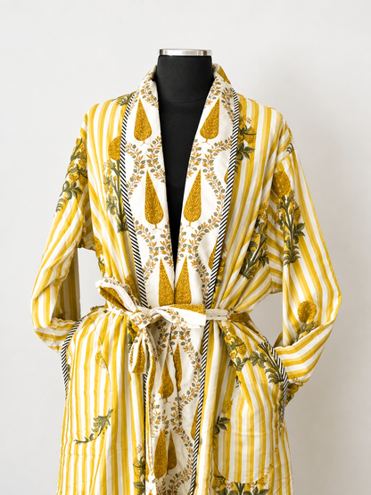 Ajmer Quilted Reversible Robe