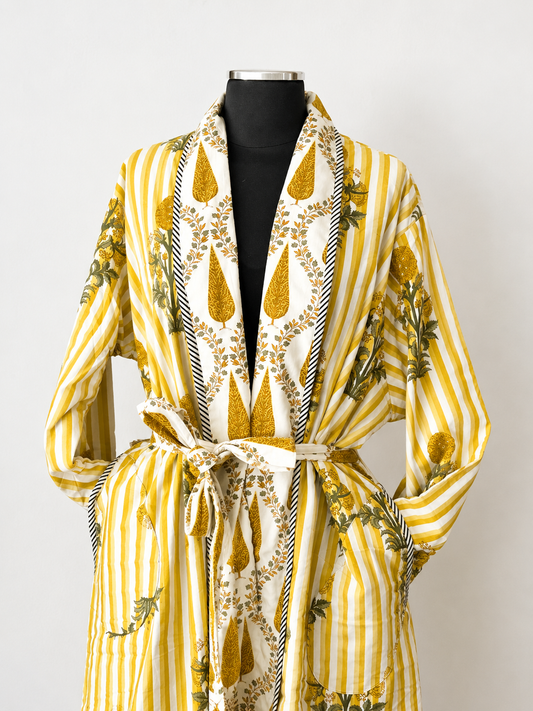 Ajmer Quilted Reversible Robe