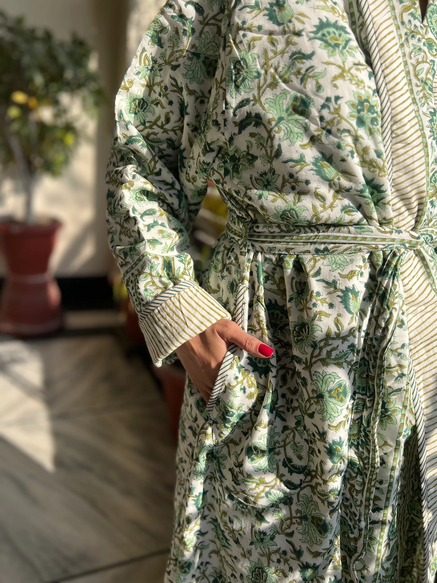 Udaipur Quilted Reversible Robe
