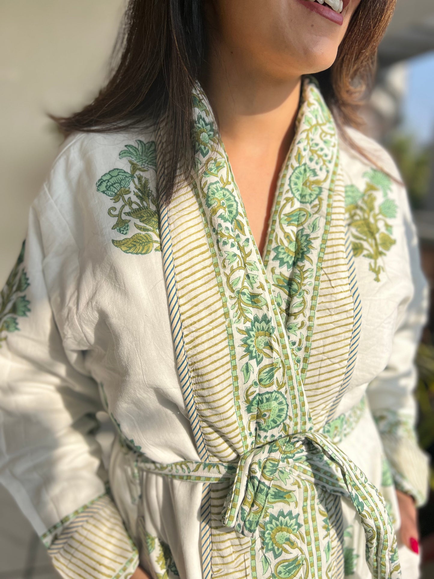 Udaipur Quilted Reversible Robe