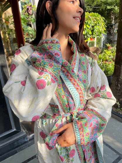 Jodhpur Quilted Reversible Robe