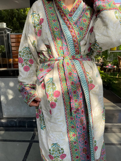 Jodhpur Quilted Reversible Robe