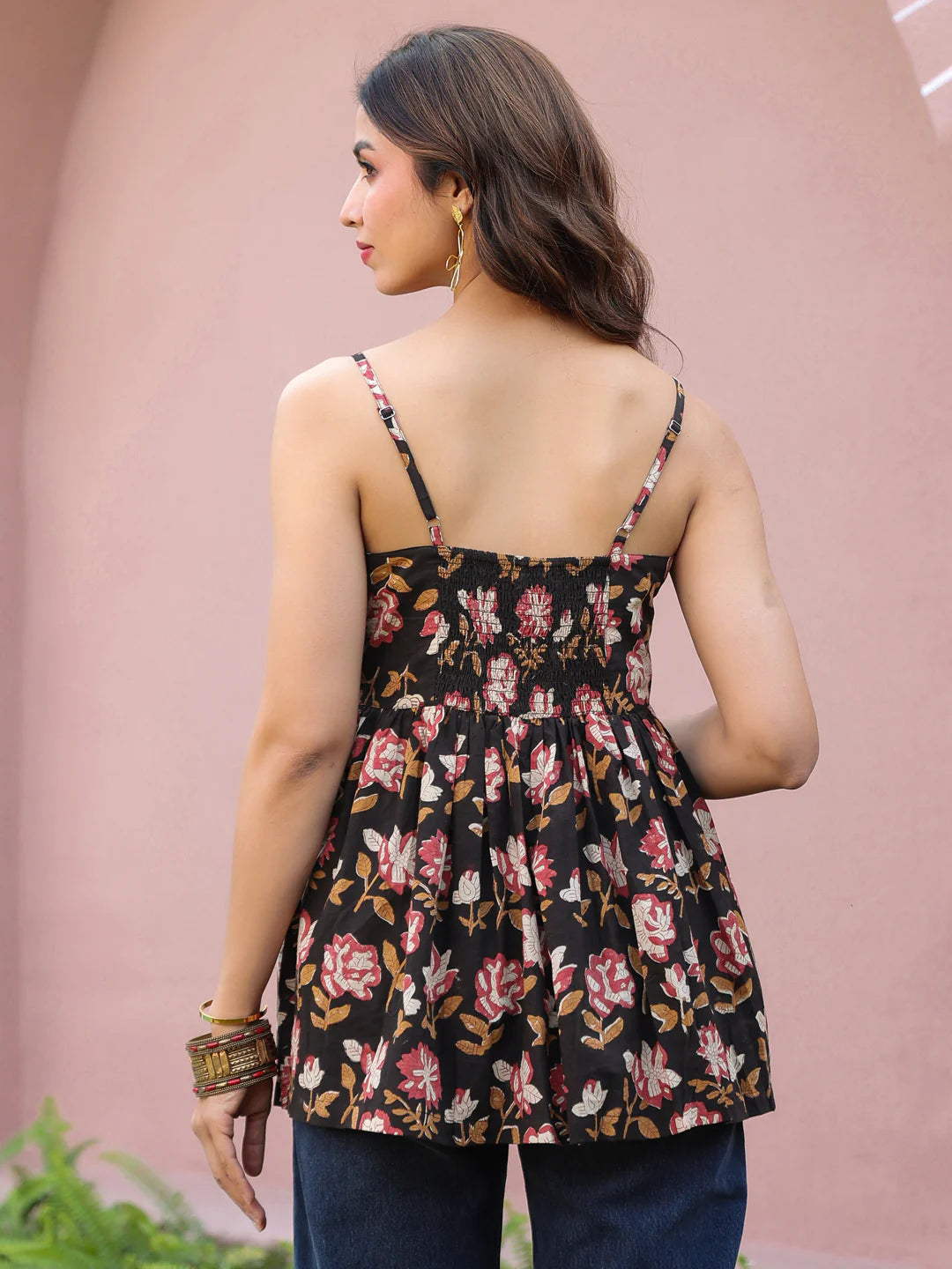 Black sleeveless top