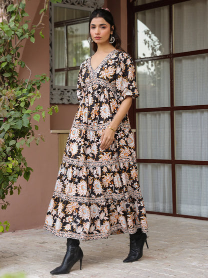 Boho Block Print Dress