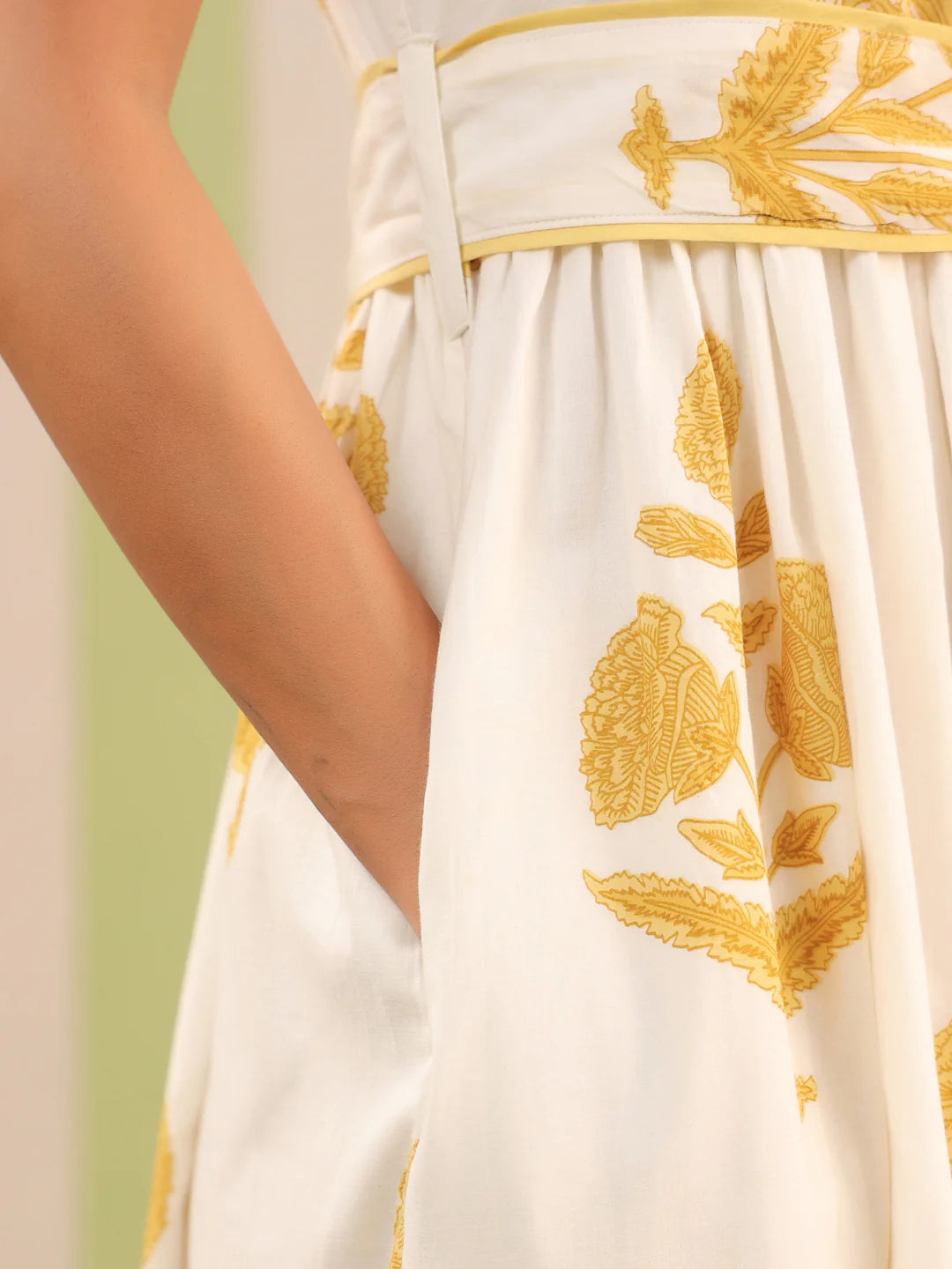 Nina Midi Dress Yellow