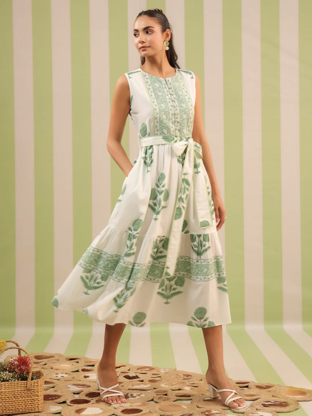 Nina Midi Dress Green