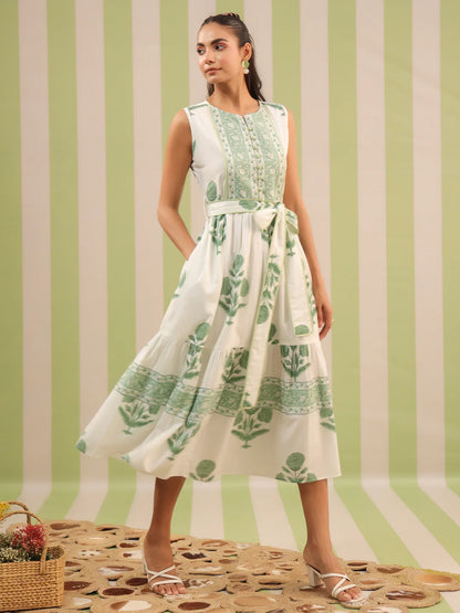 Nina Midi Dress Green