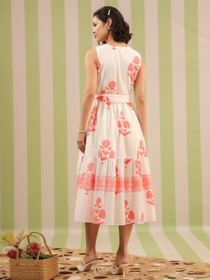 Nina Midi Dress - Pink