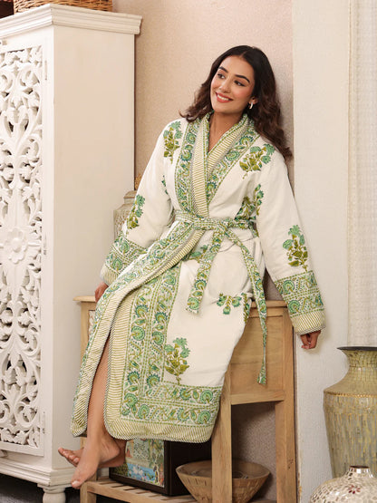 Udaipur Quilted Reversible Robe