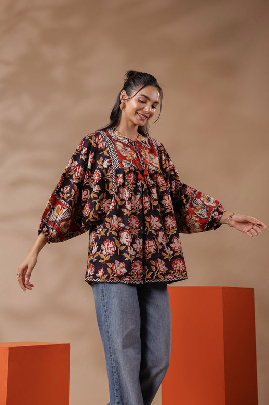 Boho Bagru Print Blouse