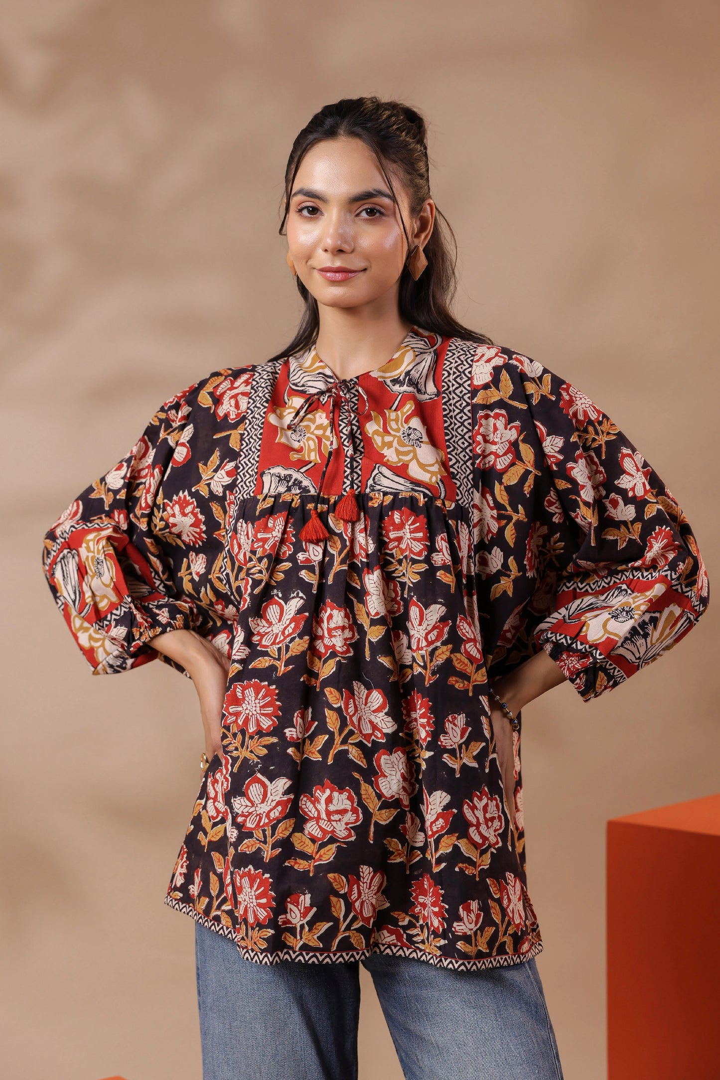 Boho Bagru Print Blouse