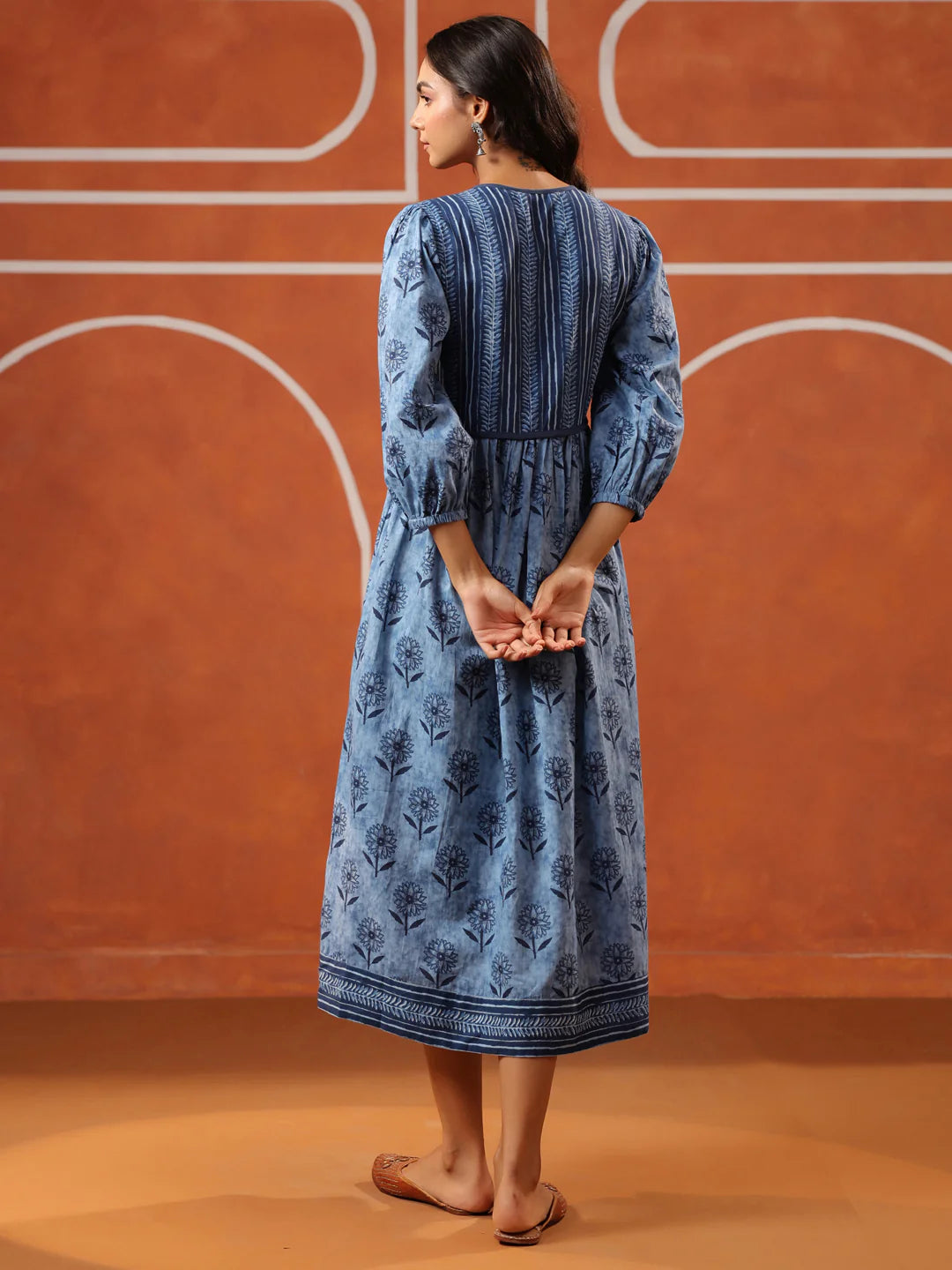 Indigo Cotton Dress