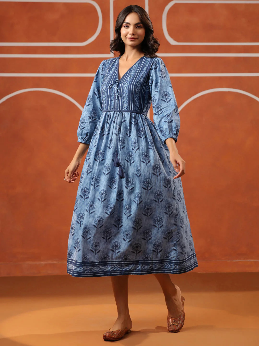 Indigo Cotton Dress